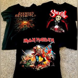 Lot of 3 Heavy Metal Band T-Shirts XL